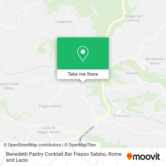 Benedetti Pastry Cocktail Bar Frasso Sabino map