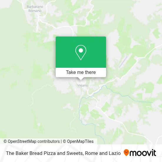 The Baker Bread Pizza and Sweets map