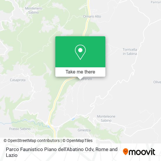 Parco Faunistico Piano dell'Abatino Odv map