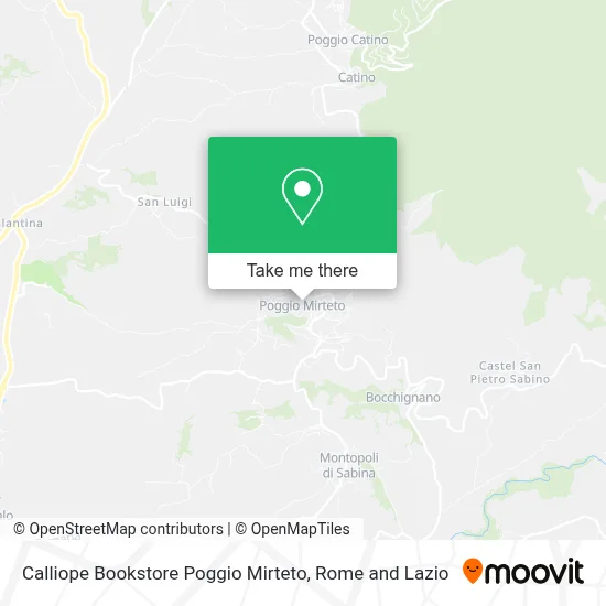 Calliope Bookstore Poggio Mirteto map