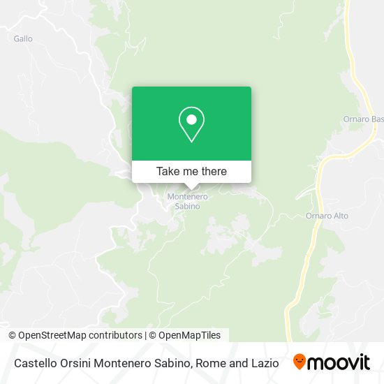 Castello Orsini Montenero Sabino map