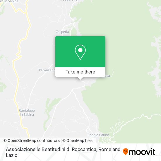 Associazione le Beatitudini di Roccantica map