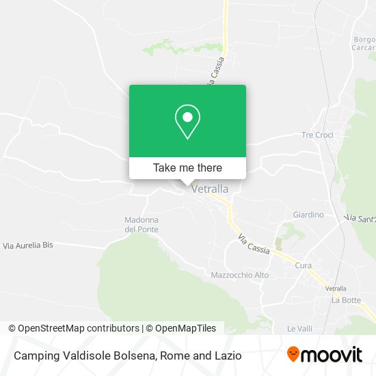 Camping Valdisole Bolsena map