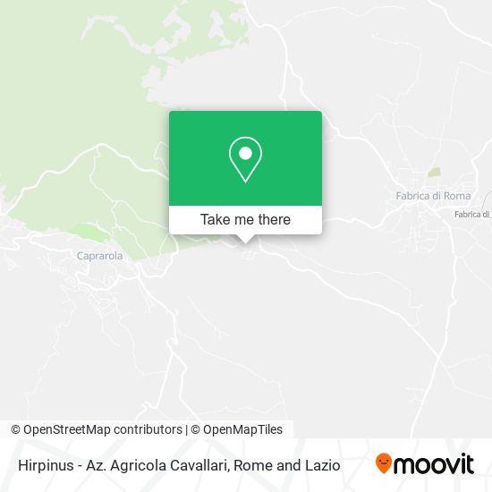 Hirpinus - Az. Agricola Cavallari map