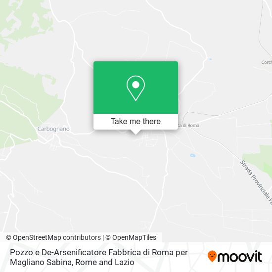 Pozzo e De-Arsenificatore Fabbrica di Roma per Magliano Sabina map