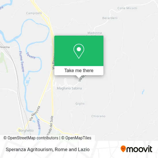 Speranza Agritourism map