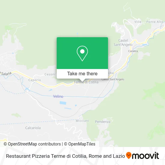 Restaurant Pizzeria Terme di Cotilia map