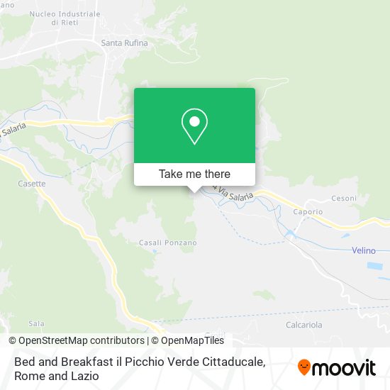 Bed and Breakfast il Picchio Verde Cittaducale map