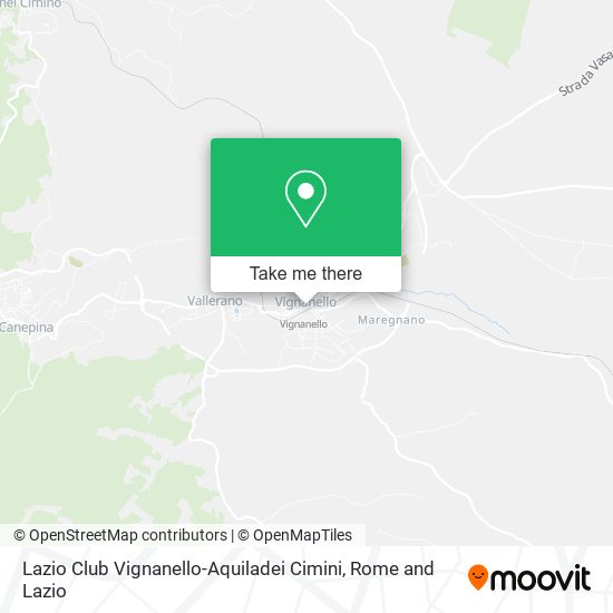 Lazio Club Vignanello-Aquiladei Cimini map