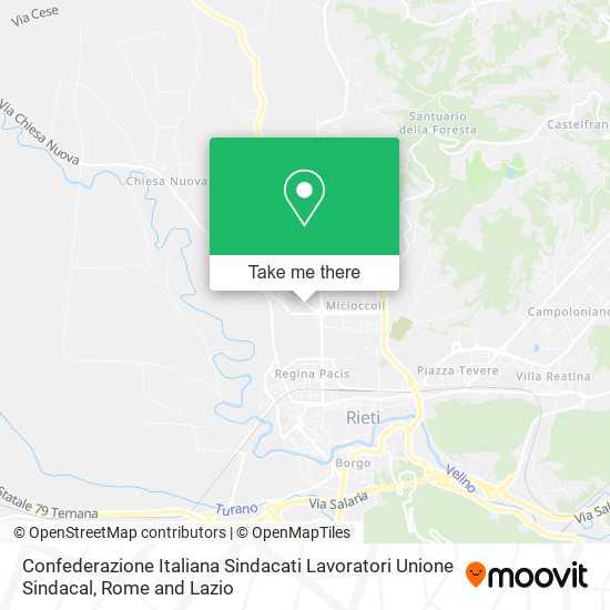 Confederazione Italiana Sindacati Lavoratori Unione Sindacal map