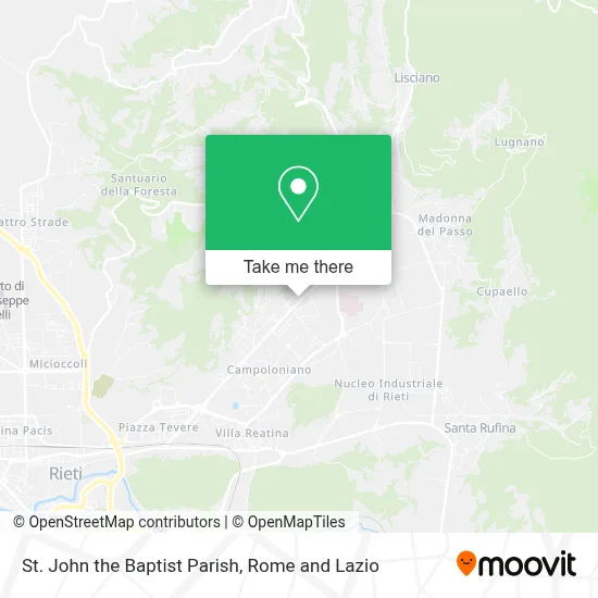 St. John the Baptist Parish map