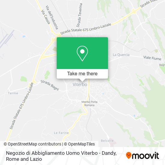 Negozio di Abbigliamento Uomo Viterbo - Dandy map