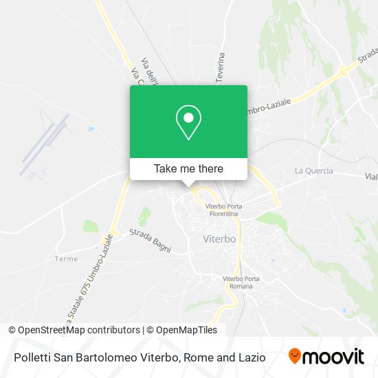 Polletti San Bartolomeo Viterbo map