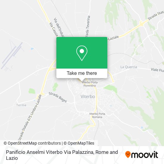 Panificio Anselmi Viterbo Via Palazzina map