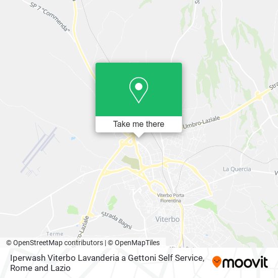 Iperwash Viterbo Lavanderia a Gettoni Self Service map