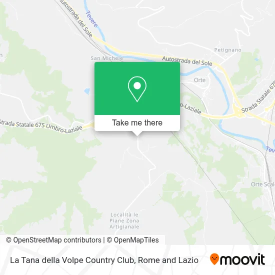 La Tana della Volpe Country Club map