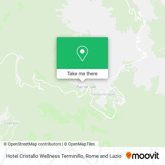 Hotel Cristallo Wellness Terminillo map