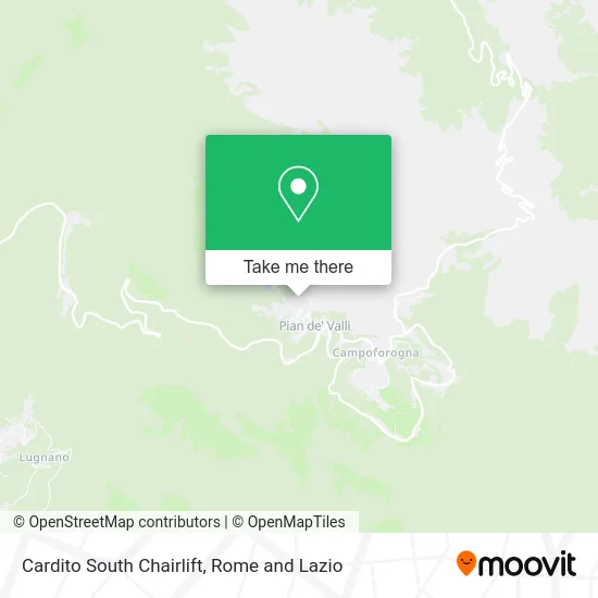 Cardito South Chairlift map