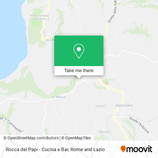 Rocca dei Papi - Cucina e Bar map