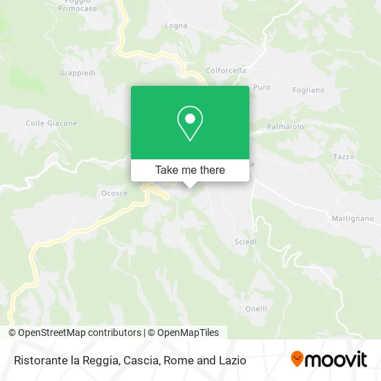 Restaurant La Reggia, Cascia map