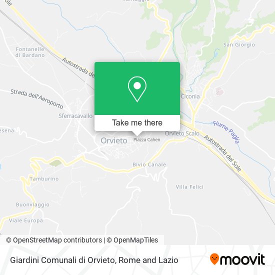 Giardini Comunali di Orvieto map