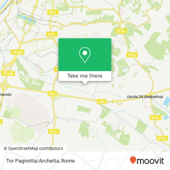 Tor Pagnotta/Archetta map