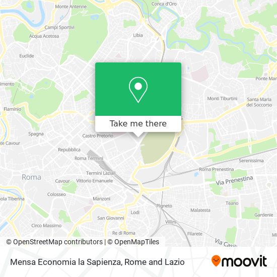 Mensa Economia la Sapienza map