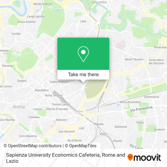 Sapienza University Economics Cafeteria map