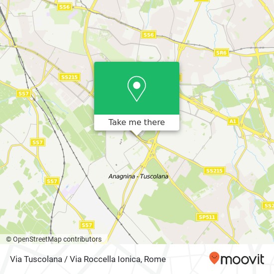 Via Tuscolana / Via Roccella Ionica map