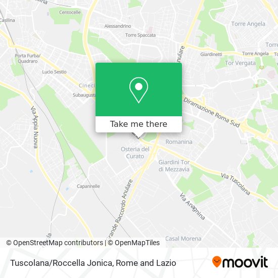 Tuscolana/Roccella Jonica map