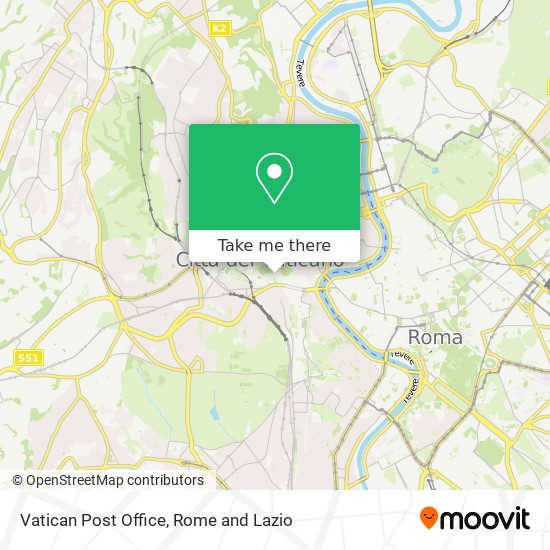 Vatican Post Office map