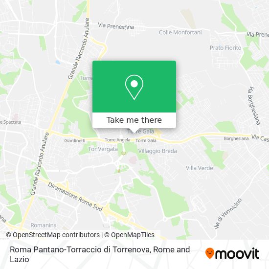 Roma Pantano-Torraccio di Torrenova map