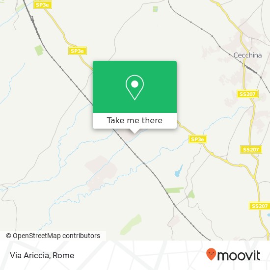 Via Ariccia map