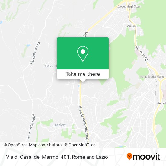 Via di Casal del Marmo, 401 map