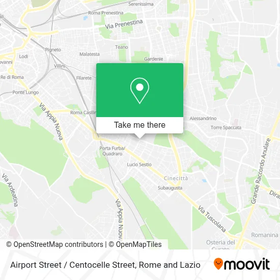 Airport Street / Centocelle Street map