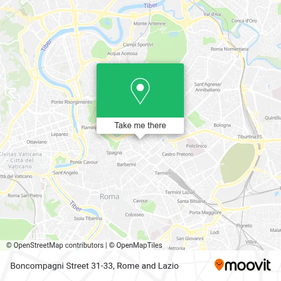 Boncompagni Street 31-33 map