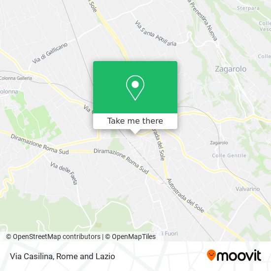 Via Casilina map