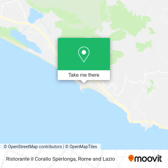 Restaurant the Corallo Sperlonga map