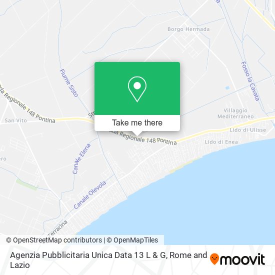 Agenzia Pubblicitaria Unica Data 13 L & G map