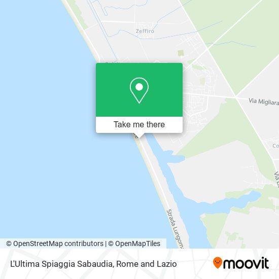 L'Ultima Spiaggia Sabaudia map
