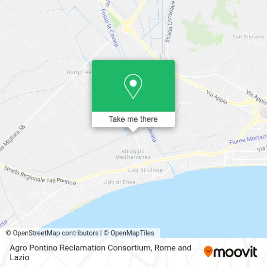 Agro Pontino Reclamation Consortium map