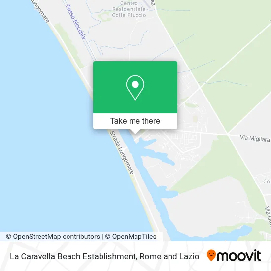 La Caravella Beach Establishment map