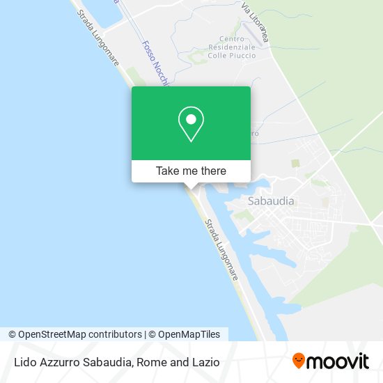 Lido Azzurro Sabaudia map