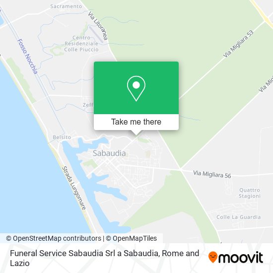 Funeral Service Sabaudia Srl a Sabaudia map