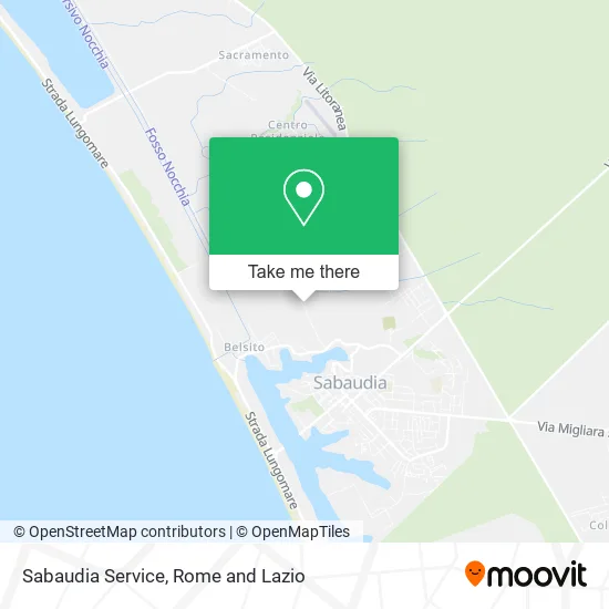 Sabaudia Service map