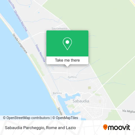 Sabaudia Parking map