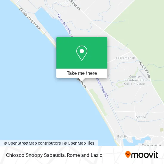 Snoopy Kiosk Sabaudia map