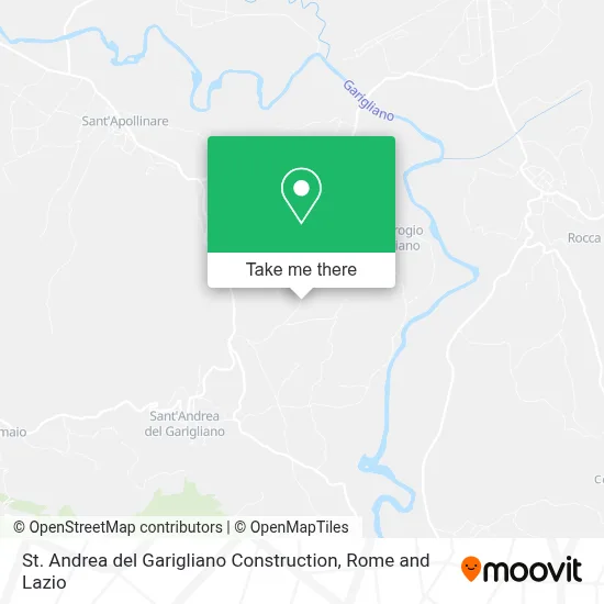 St. Andrea del Garigliano Construction map