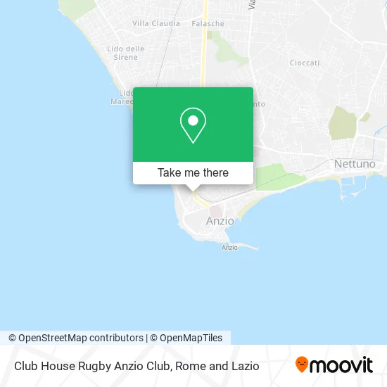 Anzio Rugby Club House map
