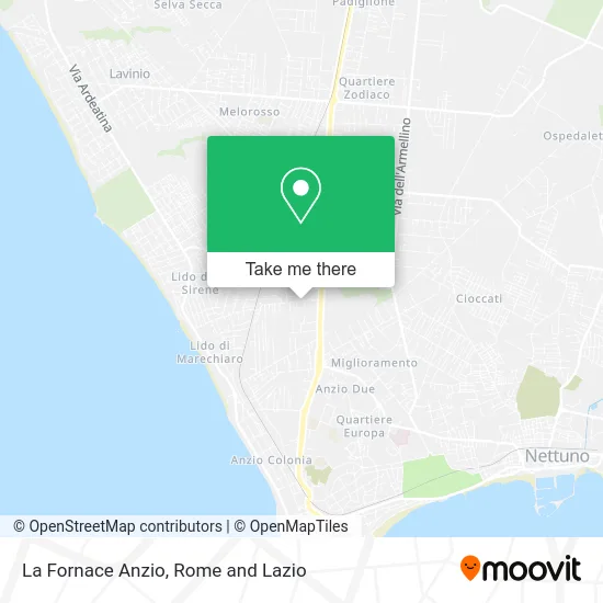 La Fornace Anzio map